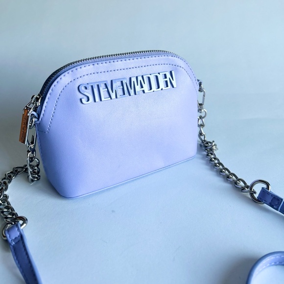 Steve Madden Lavender Polyurethane Leather Small Crossbody Shoulder Bag - Picture 4 of 11